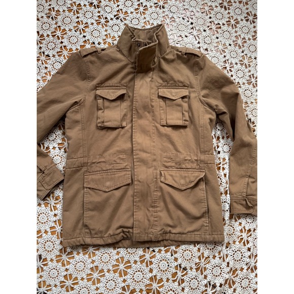 Bleecker‎ & Broad Sherpa Lined Military Jacket Utility Coat Sz M - Picture 1 of 9
